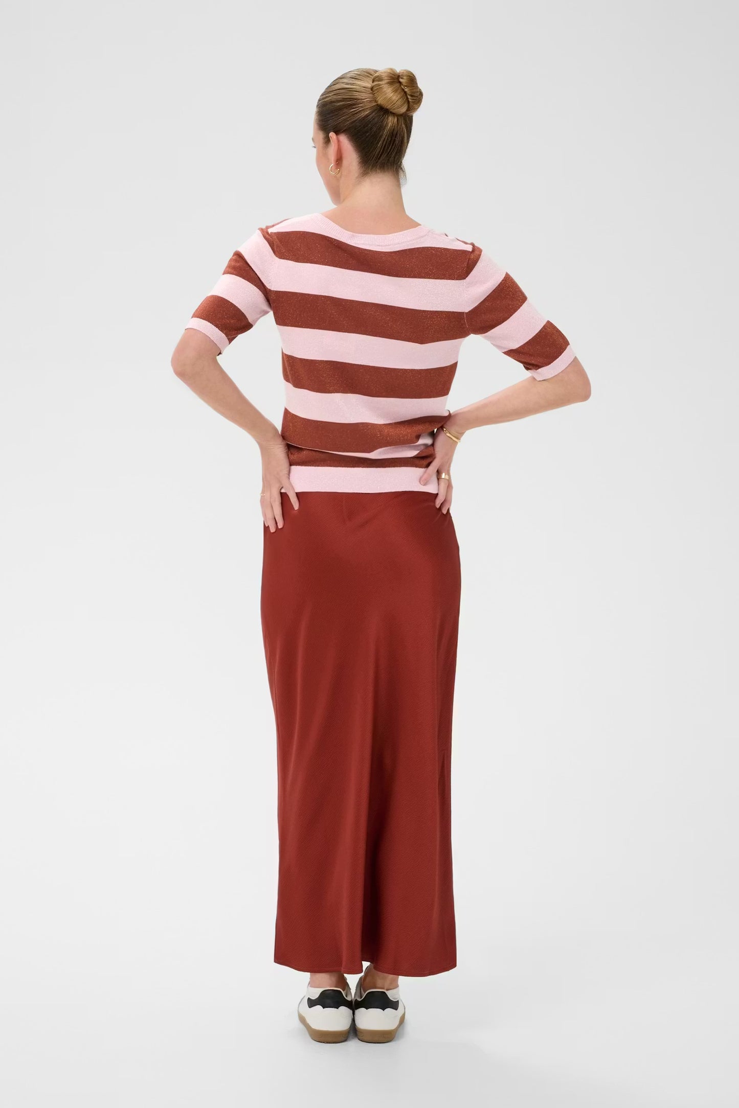 Kaffe - KAregina gestreepte V-hals top
