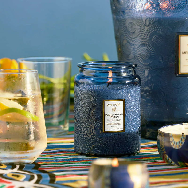 Voluspa - Mediterranean Lemon Large Jar kaars