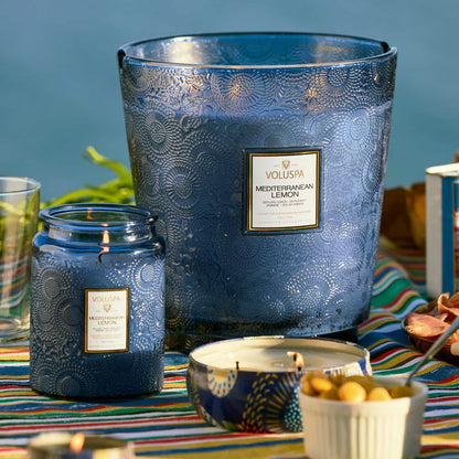 Voluspa - Mediterranean Lemon 3-wick tinnen kaars
