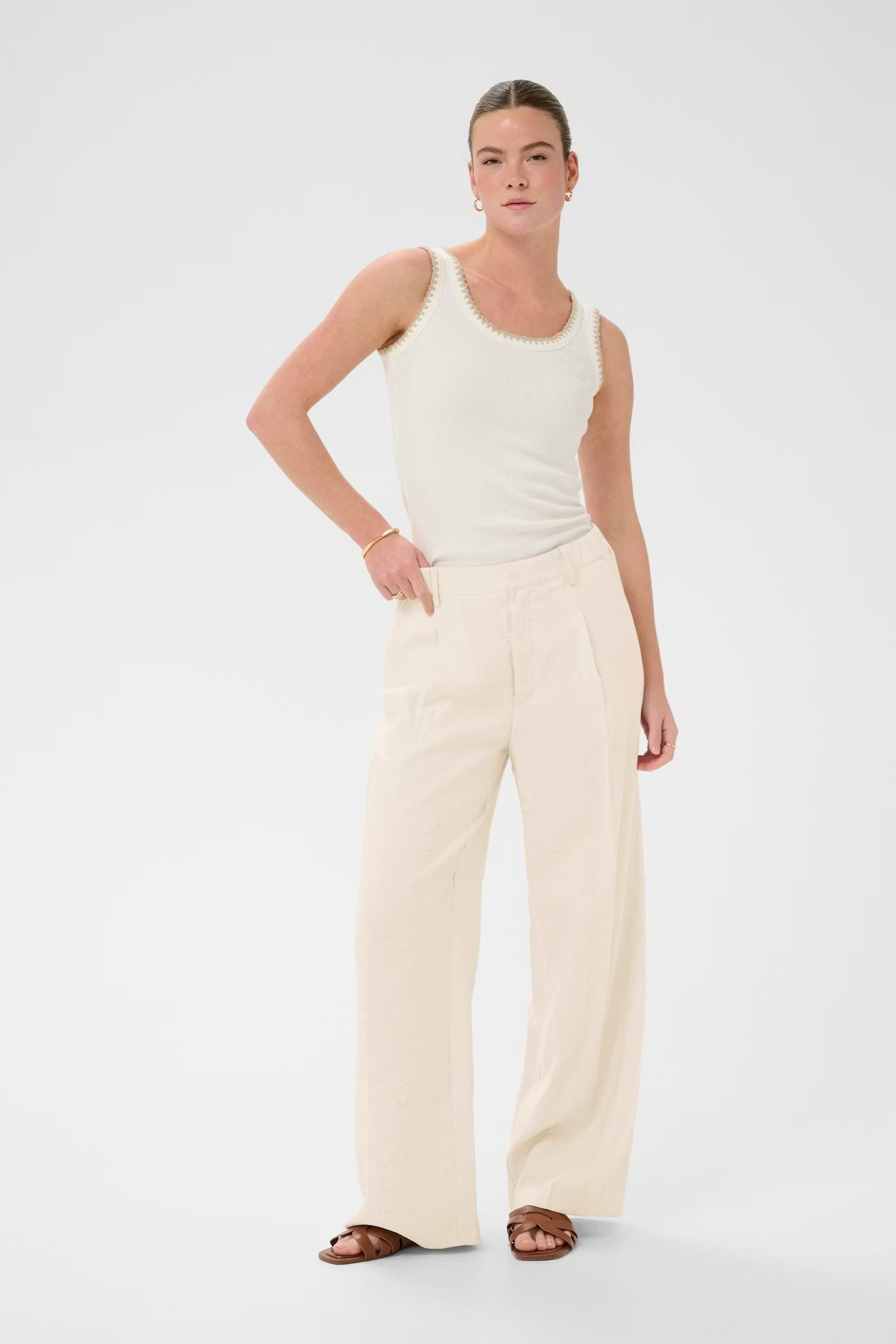 Kaffe - KAannetta wijde broek