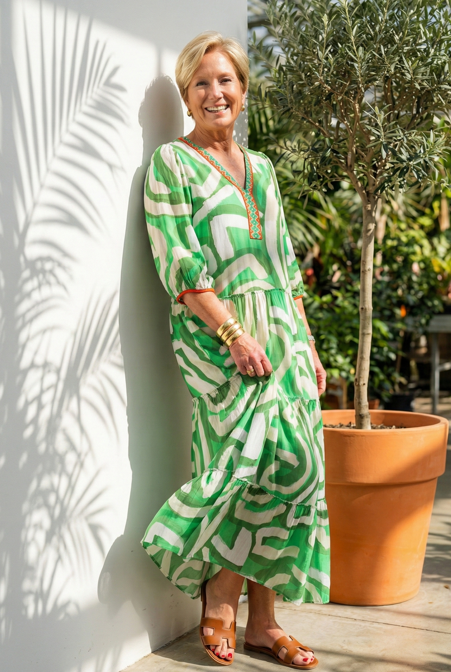 Boho maxi jurk met print 1