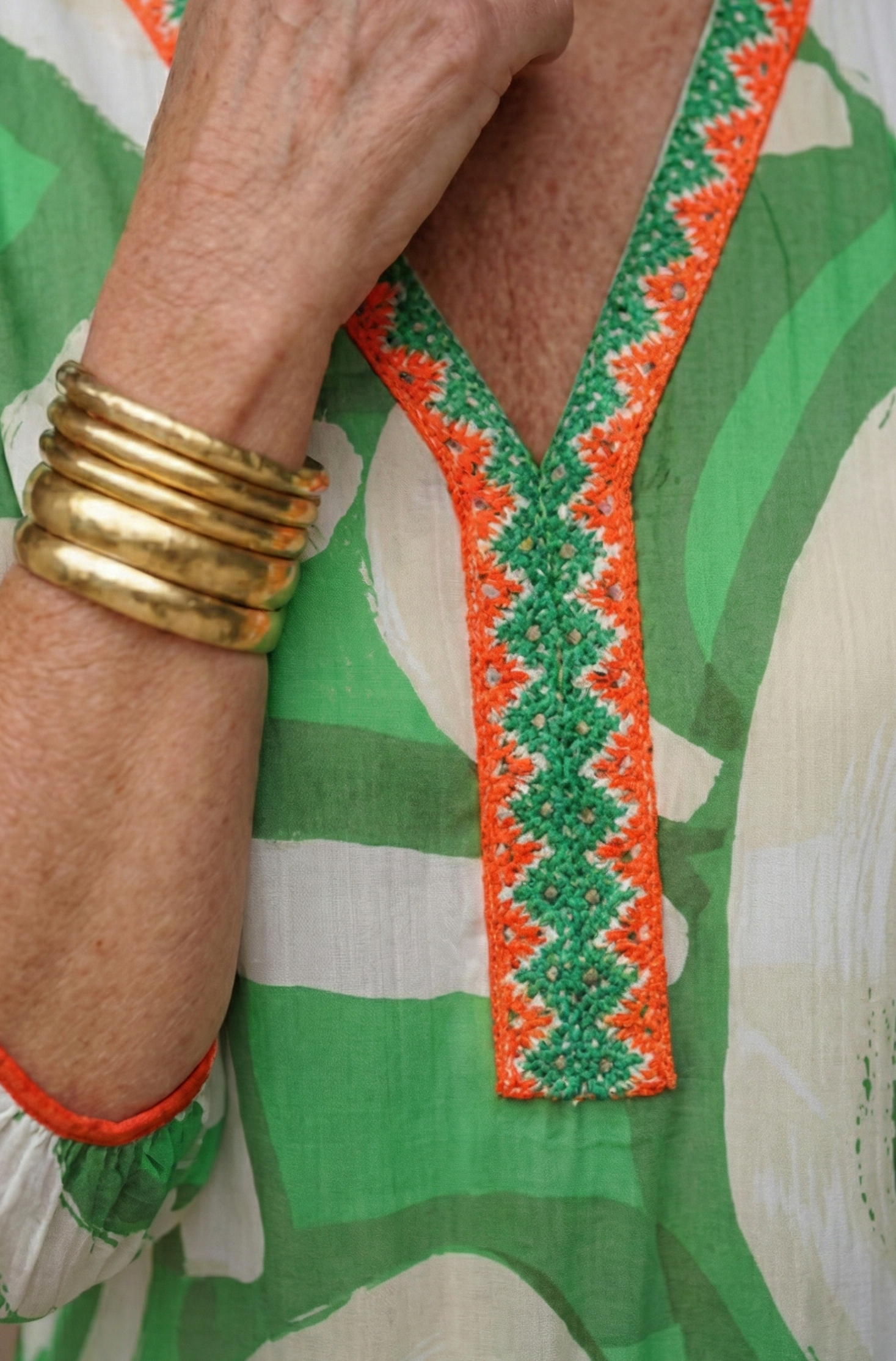 Boho maxi jurk met print 2