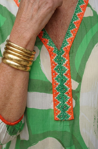 Boho maxi jurk met print 2
