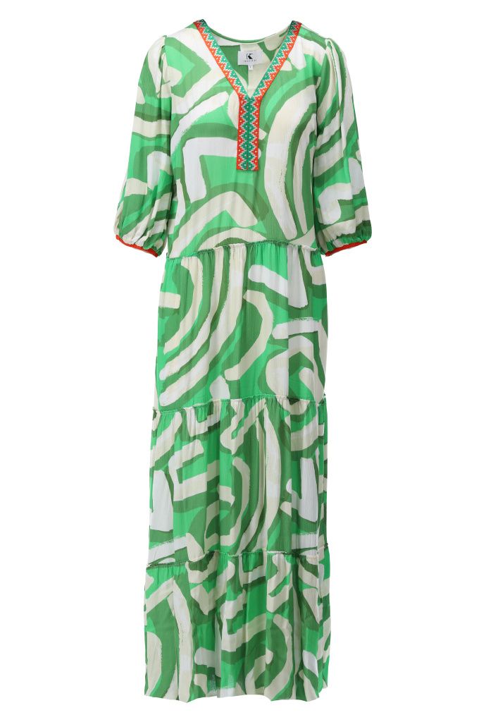 Boho maxi jurk met print 4
