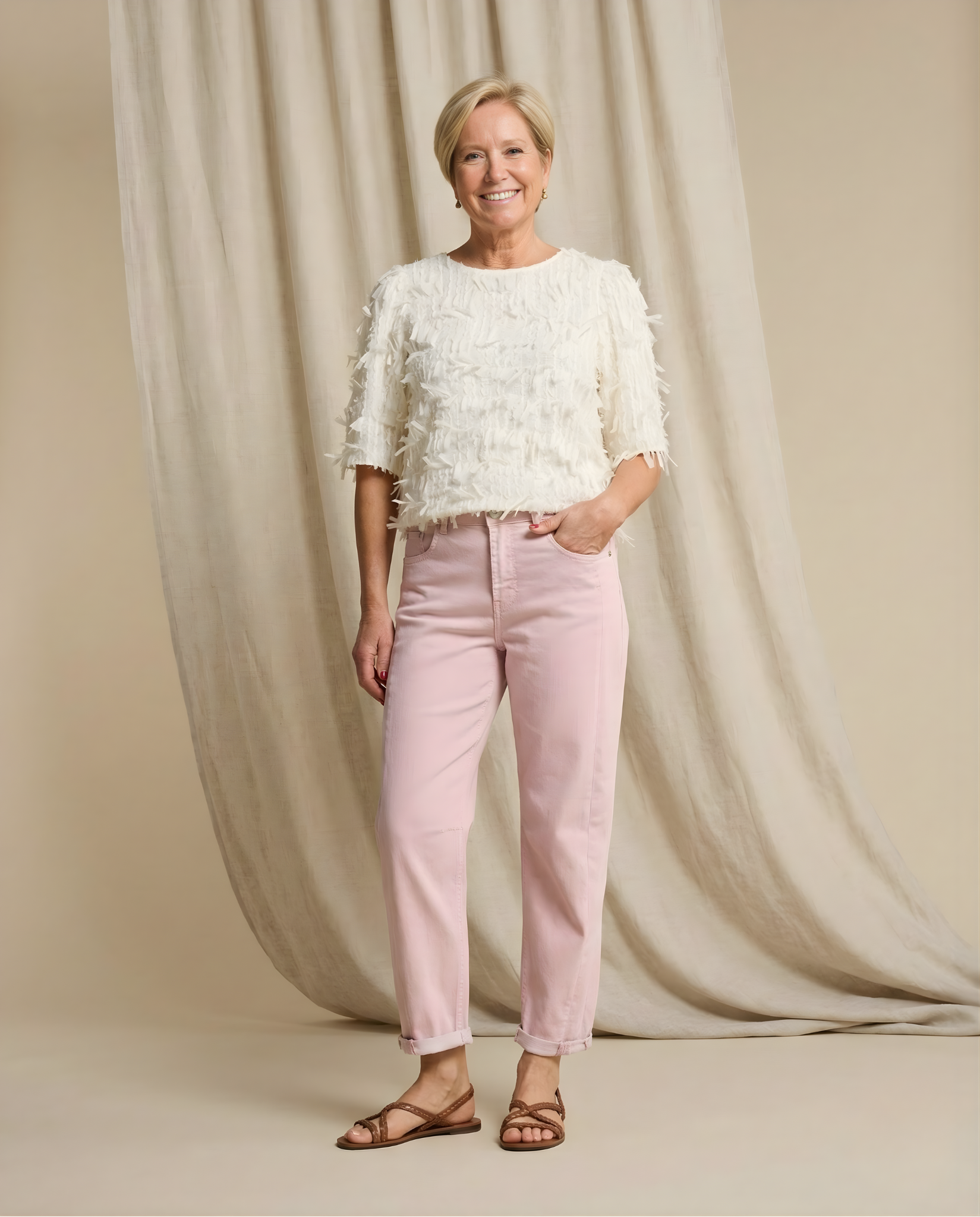 Fiona top met ruches