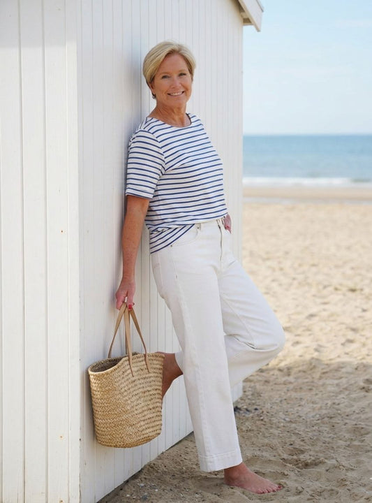 Gestreept t-shirt korte mouwen Terry