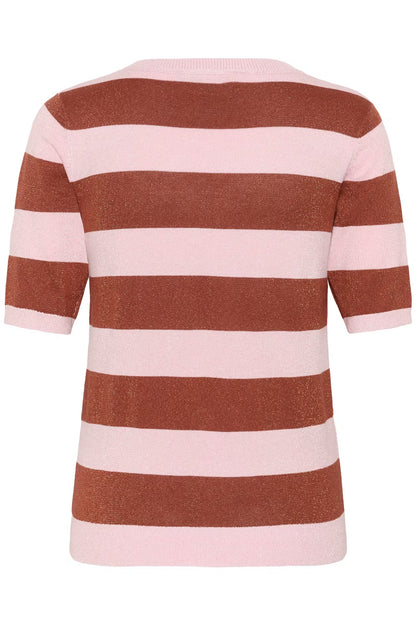 Kaffe - KAregina gestreepte V-hals top