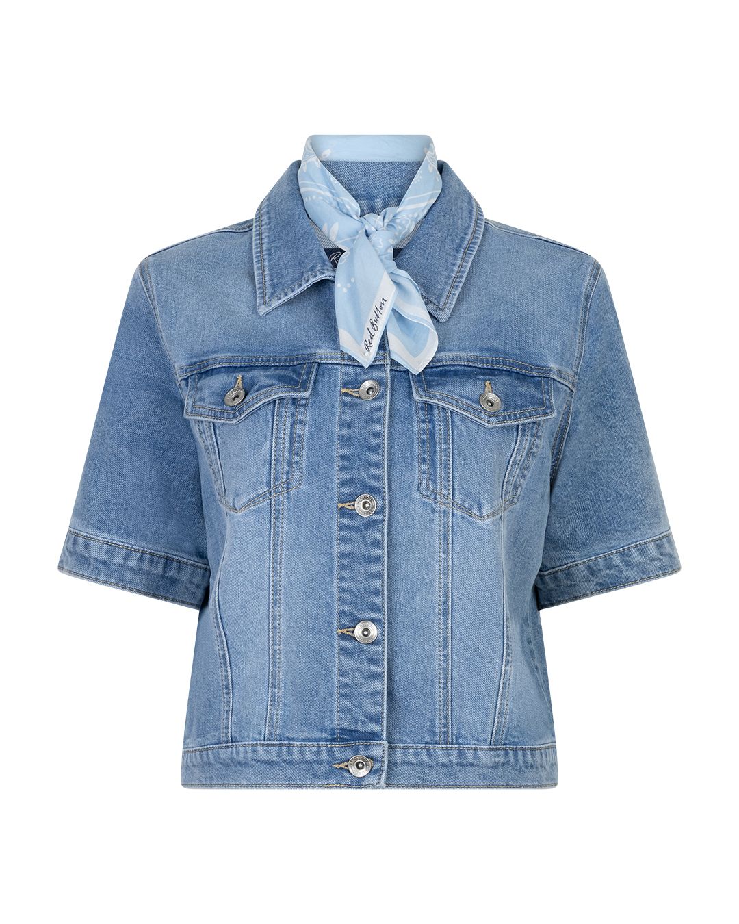 Jeansvestje met korte mouwen & Bandana Jackie 4