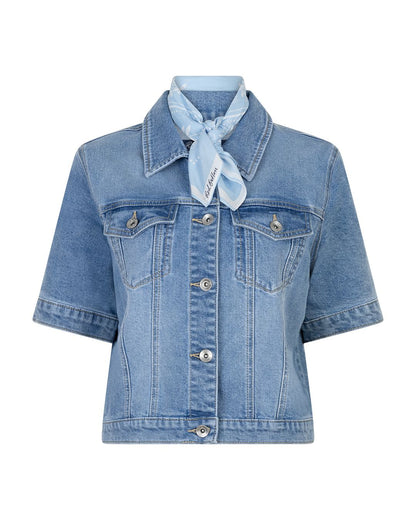 Jeansvestje met korte mouwen & Bandana Jackie 4
