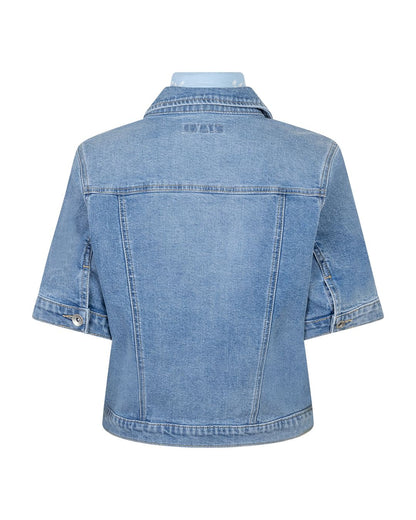 Jeansvestje met korte mouwen & Bandana Jackie 5