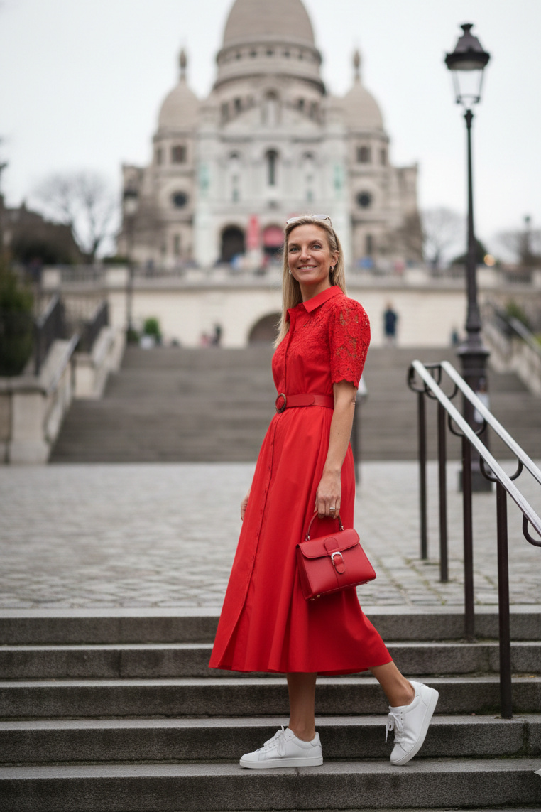 Maxi jurk met kanten details 2