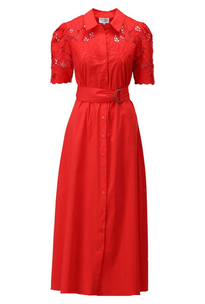 Maxi jurk met kanten details 3