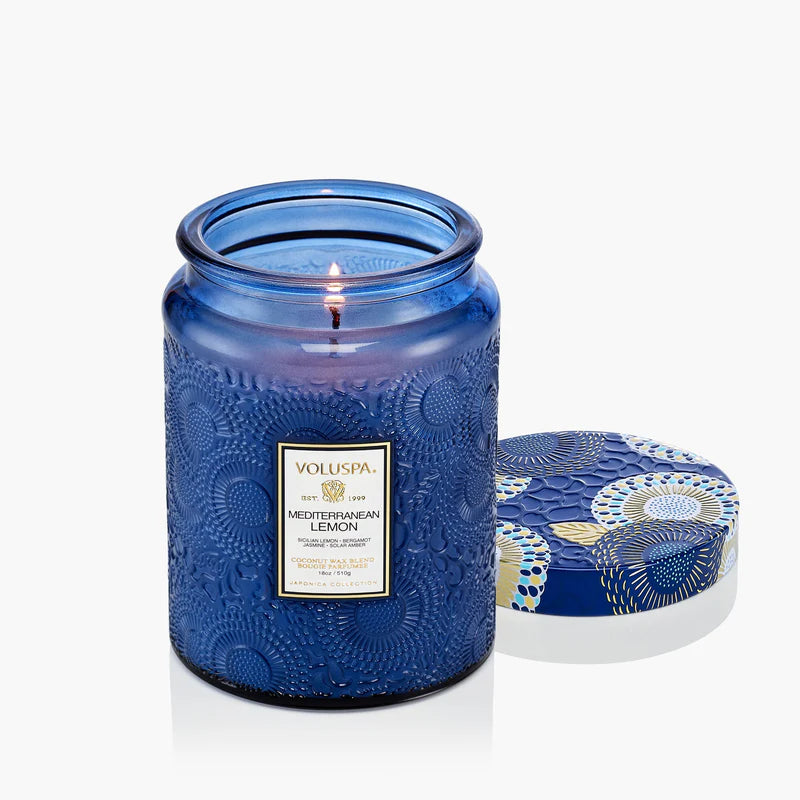 Voluspa - Mediterranean Lemon Large Jar kaars