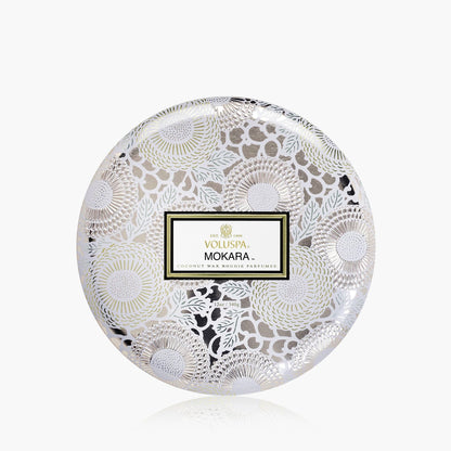 Voluspa - Mokara Orchid 3-wick tinnen kaars
