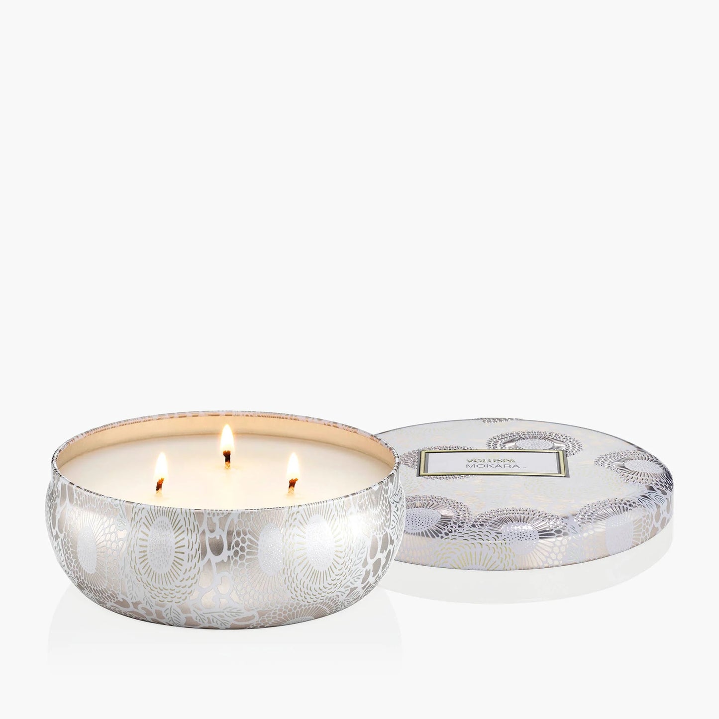 Voluspa - Mokara Orchid 3-wick tinnen kaars