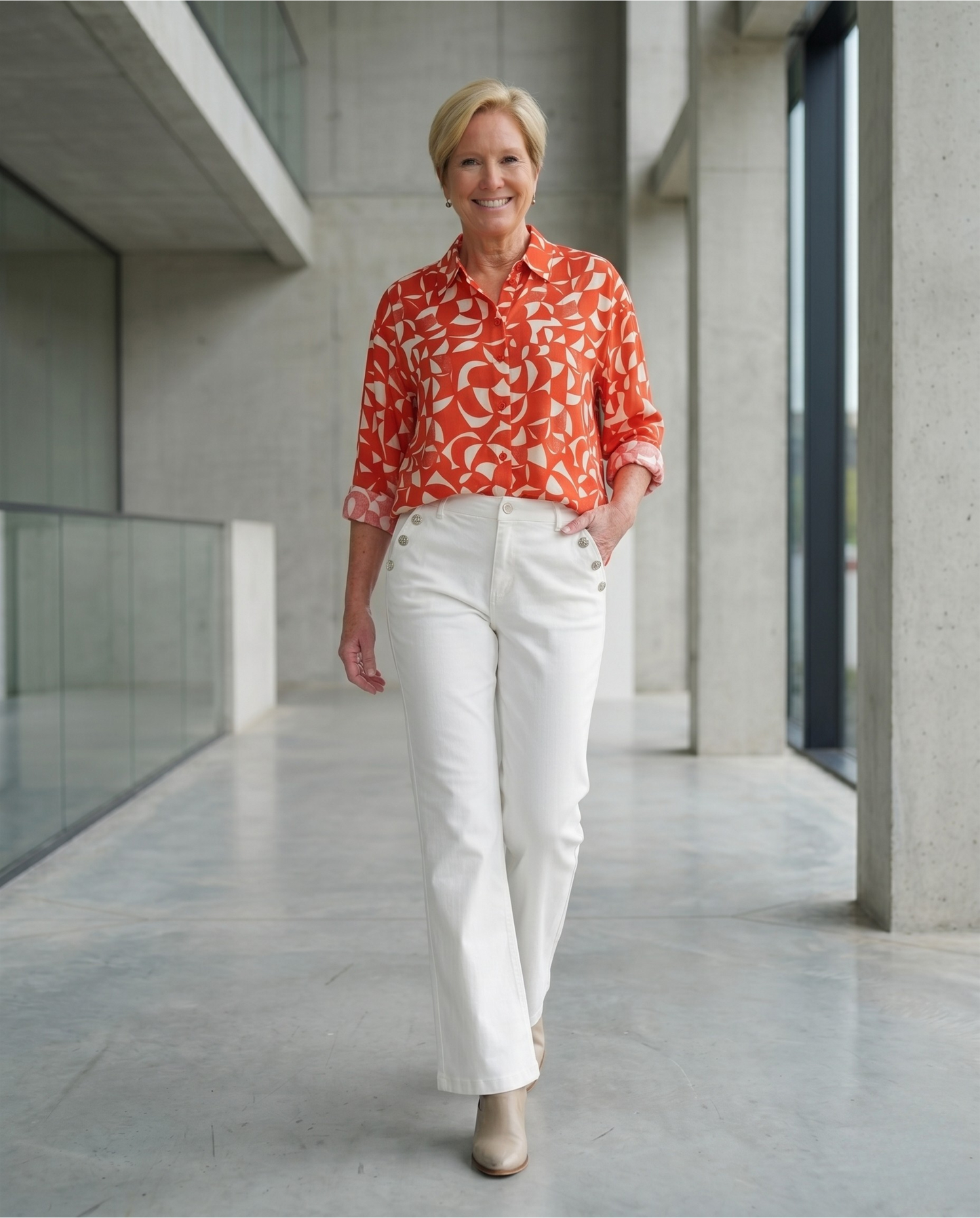 Red Button - Bibette Off-white met Knopen