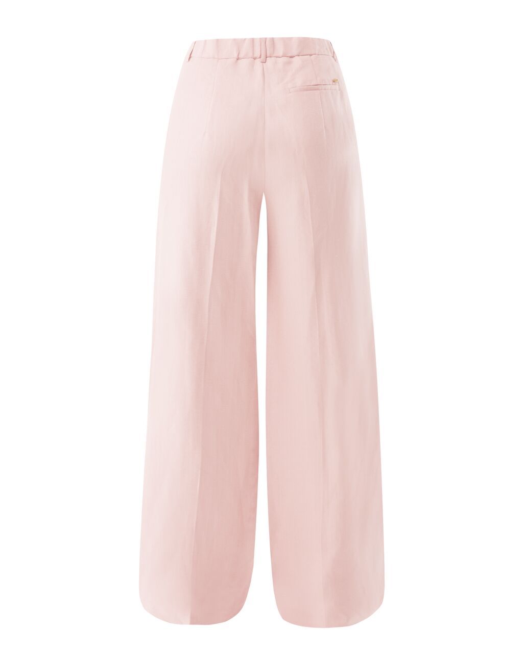 Roze linnen pantalon met wijde pijpen 6