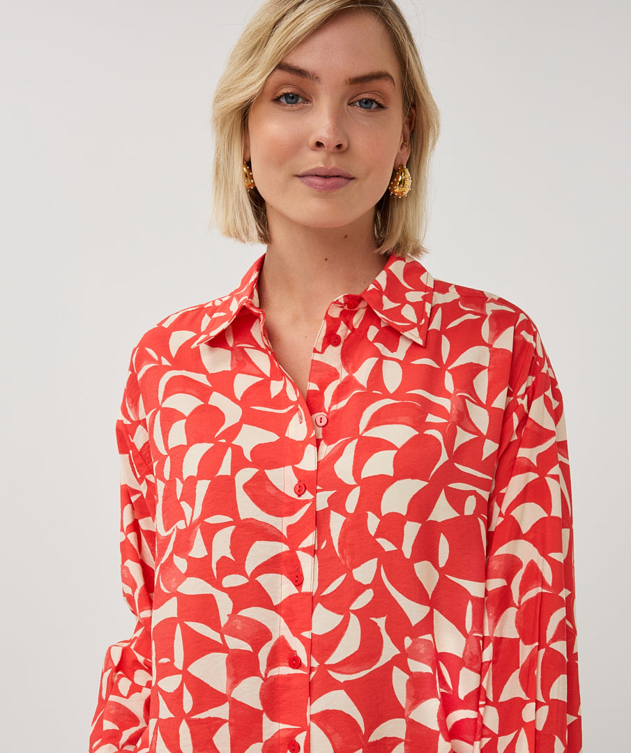 EsQualo - Bloes met Scarlet graphic print