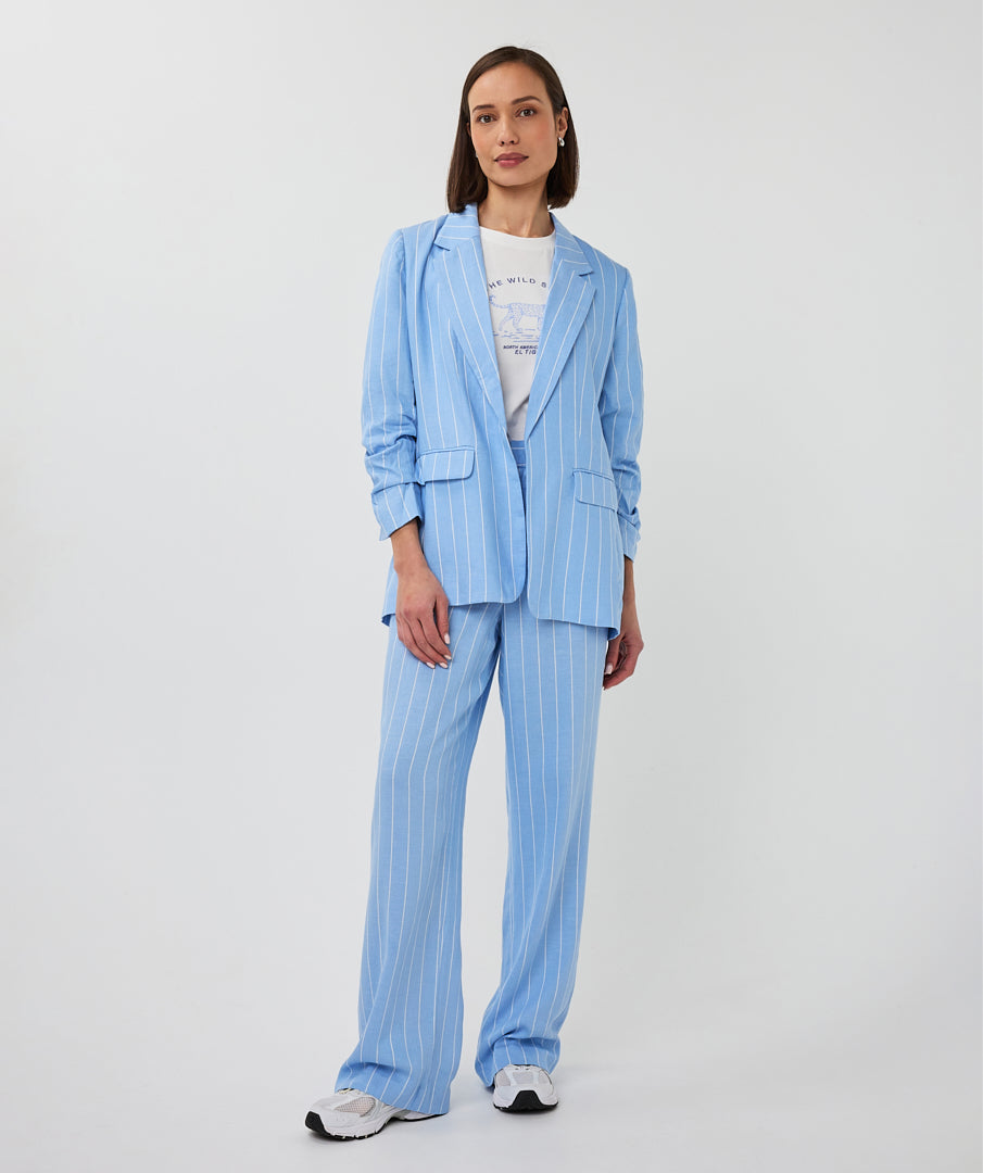 EsQualo - Linnen pinstripe pantalon