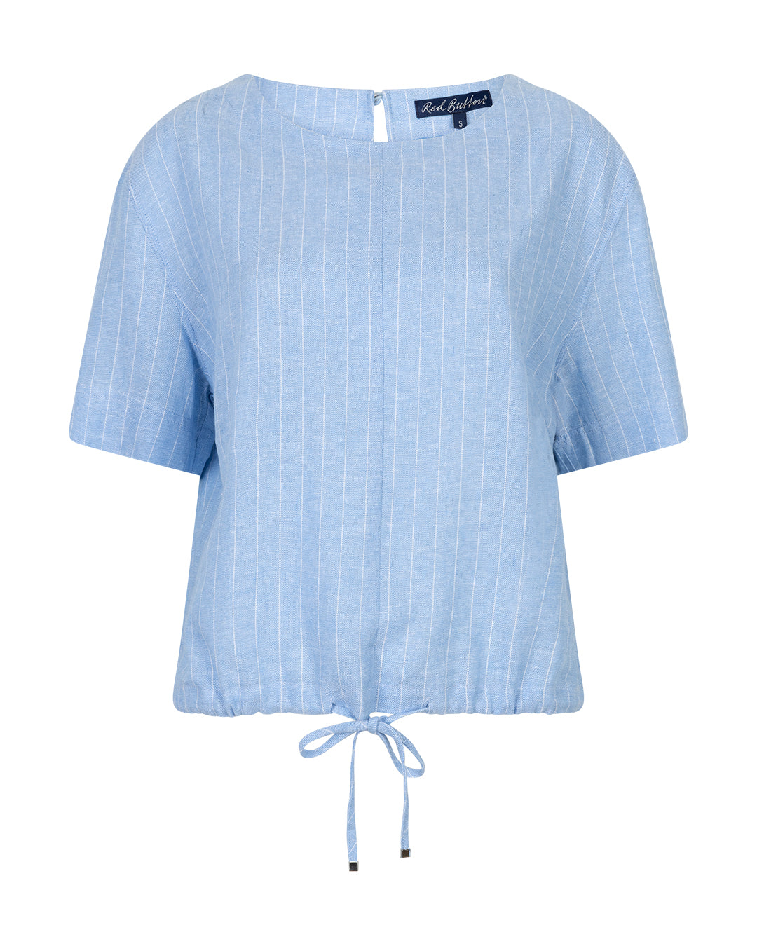 Red Button - Skyler top Linen/Visco pinestripe