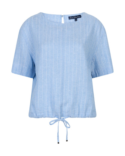 Red Button - Skyler top Linen/Visco pinestripe