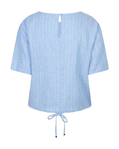 Red Button - Skyler top Linen/Visco pinestripe