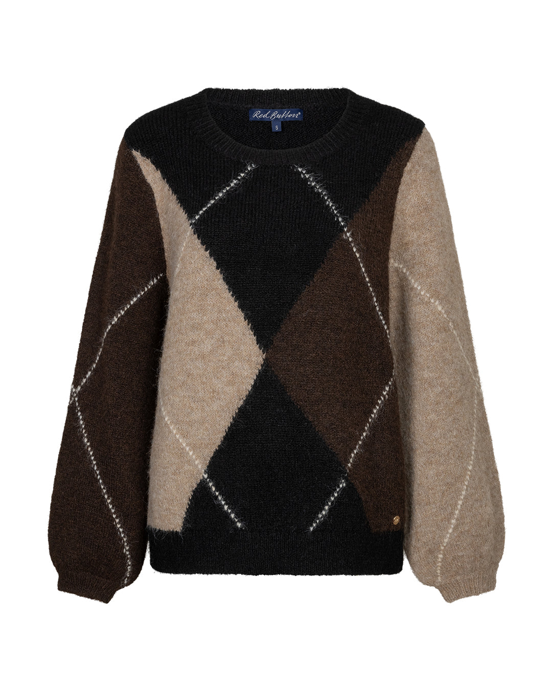 Red Button - Argyle Sweater – Indigo & Espresso