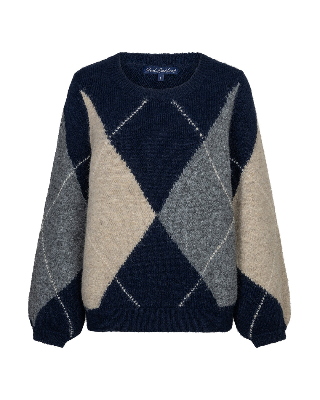 Red Button - Argyle Sweater – Indigo & Espresso