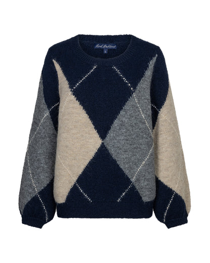 Red Button - Argyle Sweater – Indigo & Espresso
