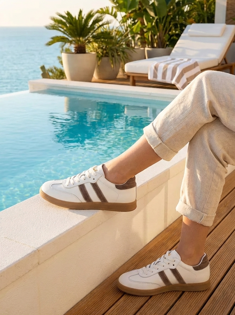 Yoyo | Sneakers Wit/Lever 1