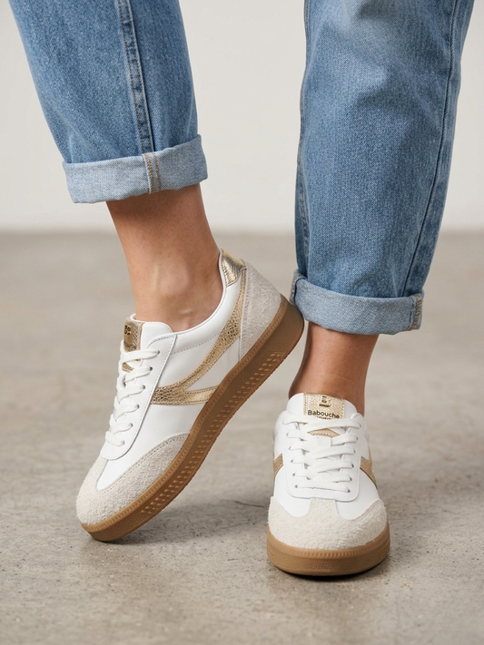 Babouche Lifestyle - Jaimy| Sneaker Wit/Gold