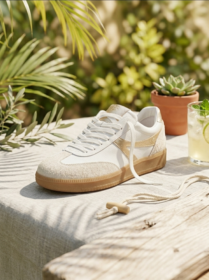 Babouche Lifestyle - Jaimy| Sneaker Wit/Gold